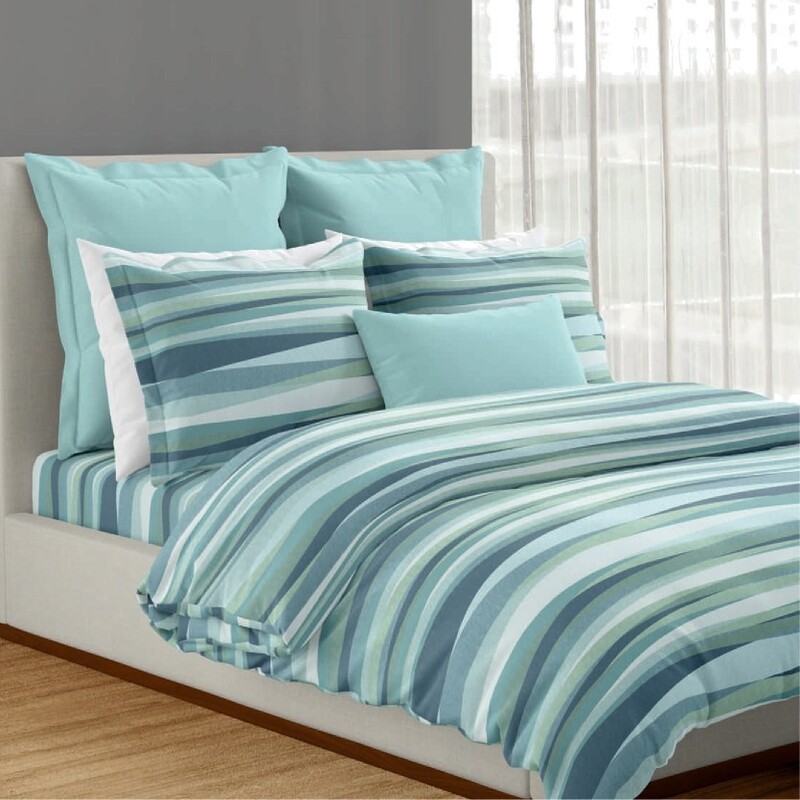 Cable Cotton Digital Printed Double Bedsheet Set (Clear Water)