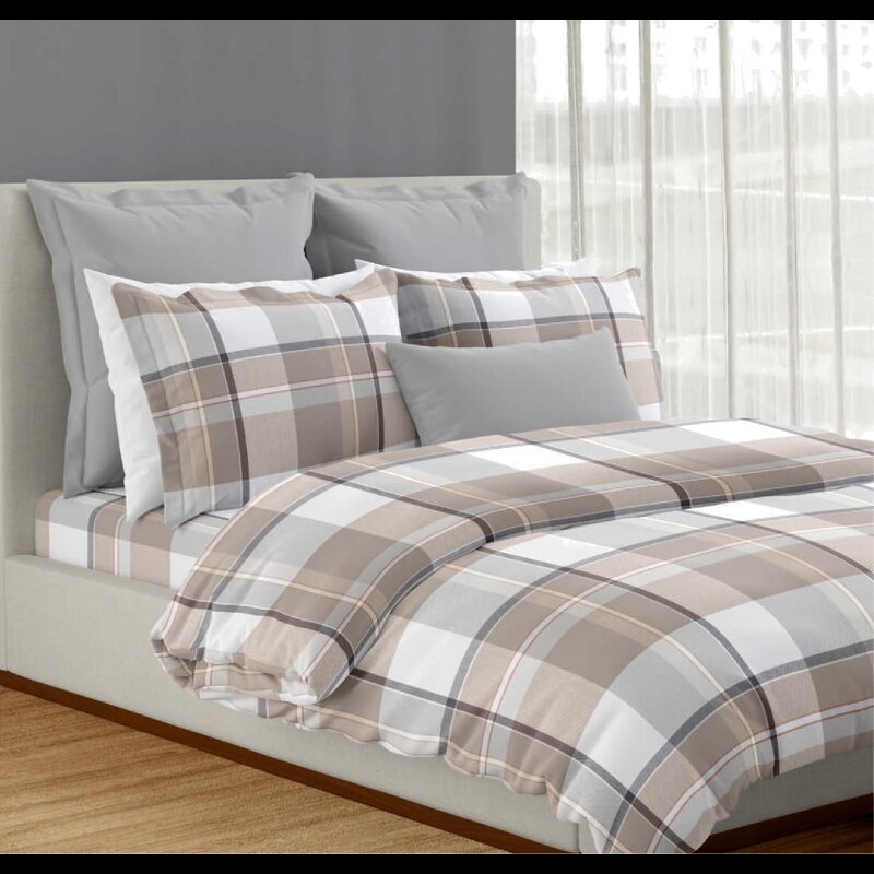Nelson Cotton Printed Double Bedsheet Set (Brush)