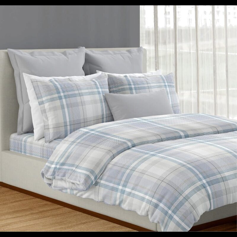 Nelson Cotton Printed Double Bedsheet Set (Eventide)