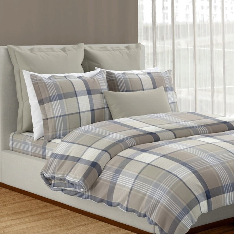 Nelson Cotton Digital Printed Double Bedsheet Set (Pure Cashmere)